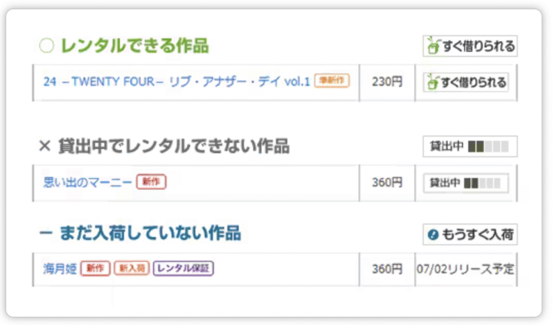 ゲオ宅配レンタルでのレンタル手順②