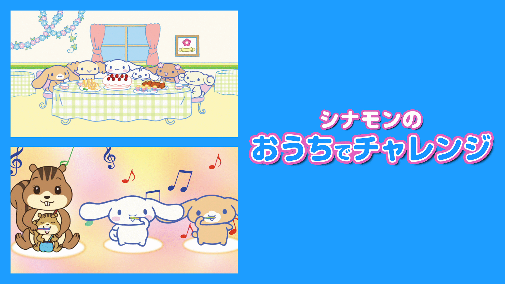 「シナモンのおうちでチャレンジ」のメインビジュアル